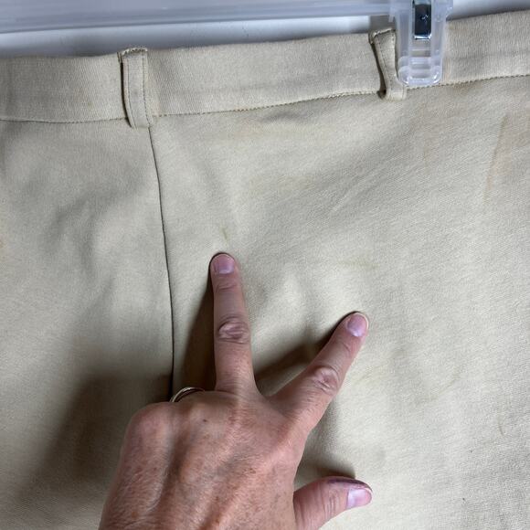 Tuff Rider Breeches Women Size 40 Long Beige Knee Patch Stretch Adj Leg Openings - Picture 11 of 16